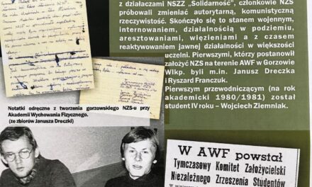 Mija 40 lat od powstania Niezależnego Zrzeszenia Studentów Gorzowskiej Filii AWF.