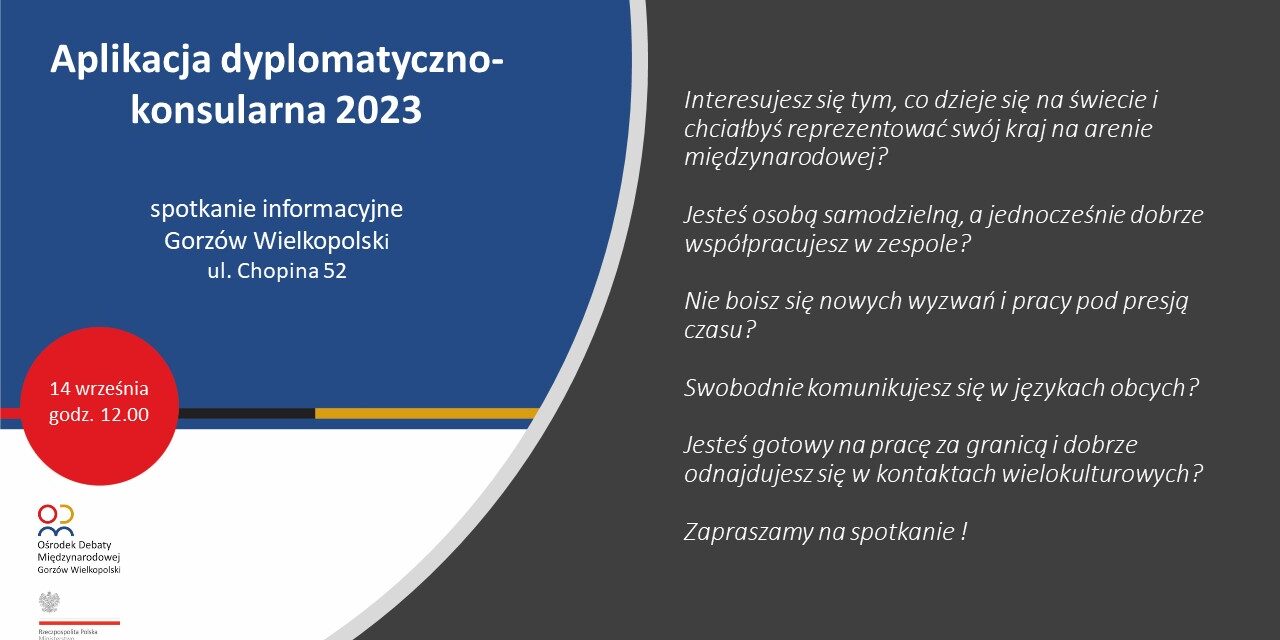 spotkanie w Gorzowie wielkopolskim – aplikacja dyplomatyczno-konsularna 2023